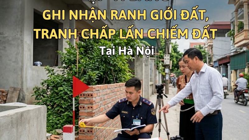 Lập vi bằng ghi nhận ranh giới đất, tranh chấp lấn chiếm đất tại Hà Nội [42536ac11f26]