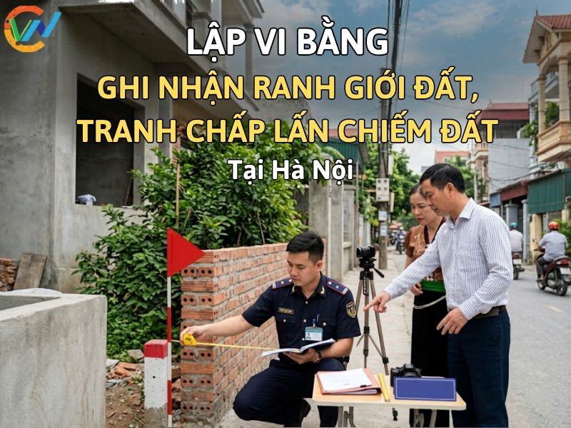 Lập vi bằng ghi nhận ranh giới đất, tranh chấp lấn chiếm đất tại Hà Nội