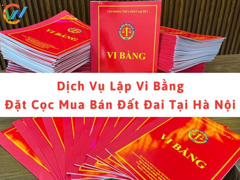 Dịch vụ vi bằng đặt cọc mua bán đất tại Hà Nội