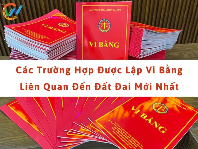 Tìm hiểu về các trường hợp được lập vi bằng liên quan đến đất dai