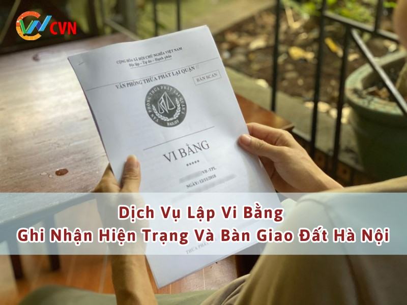 Dịch vụ vi bằng ghi nhận hiện trạng và bàn giao đất tại Hà Nội
