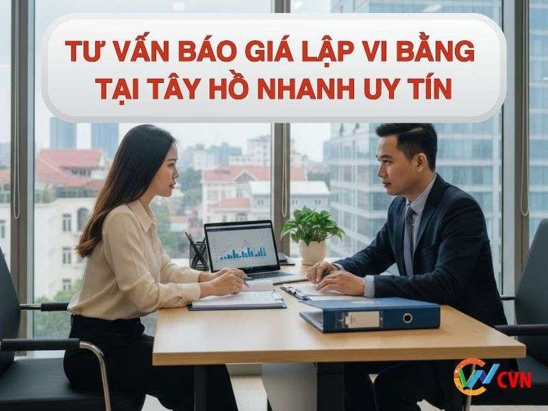 Tư vấn báo giá lập vi bằng tại Tây Hồ