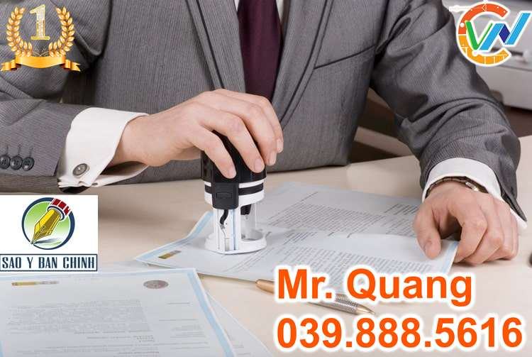 thủ tục công chứng sao y bản chính