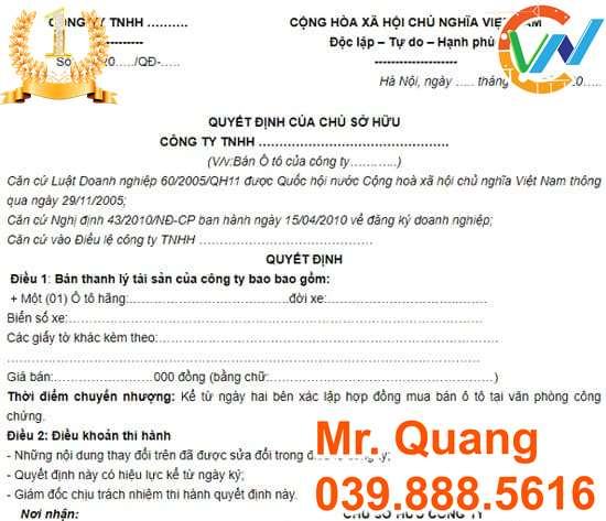 Thủ tục công chứng mua bán xe ô tô tại Hà Nội