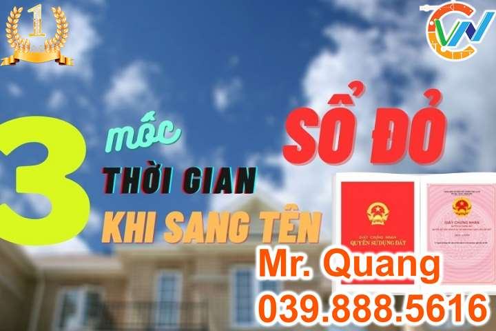 Thời gian sang tên sổ đỏ bất động sản tại Ba Đình
