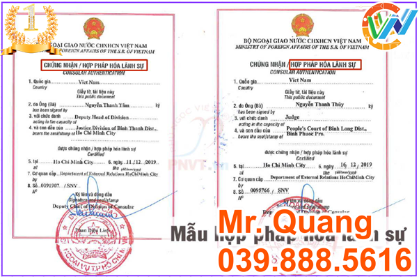 thủ tục hợp pháp hóa lãnh sự