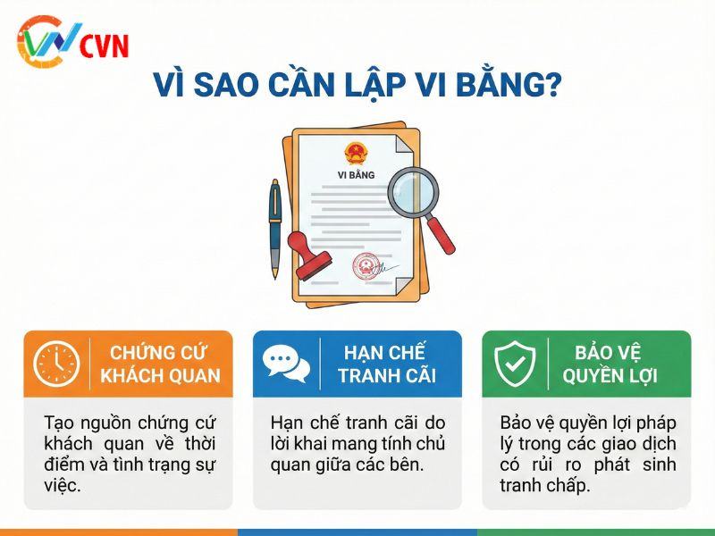 Lý do nên lập vi bằng