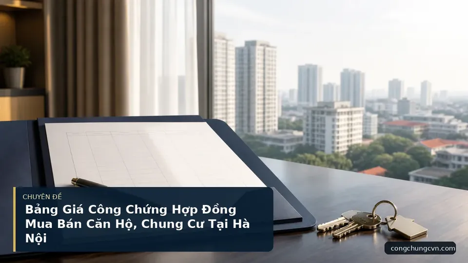 Bảng Giá Công Chứng Hợp Đồng Mua Bán Căn Hộ, Chung Cư Tại Hà Nội