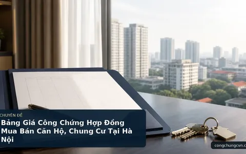 Bảng Giá Công Chứng Hợp Đồng Mua Bán Căn Hộ, Chung Cư Tại Hà Nội