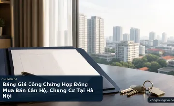 Bảng Giá Công Chứng Hợp Đồng Mua Bán Căn Hộ, Chung Cư Tại Hà Nội