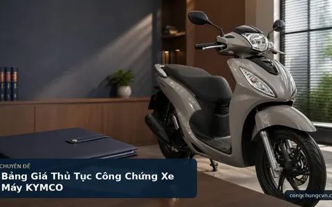 Bảng Giá Thủ Tục Công Chứng Xe Máy KYMCO
