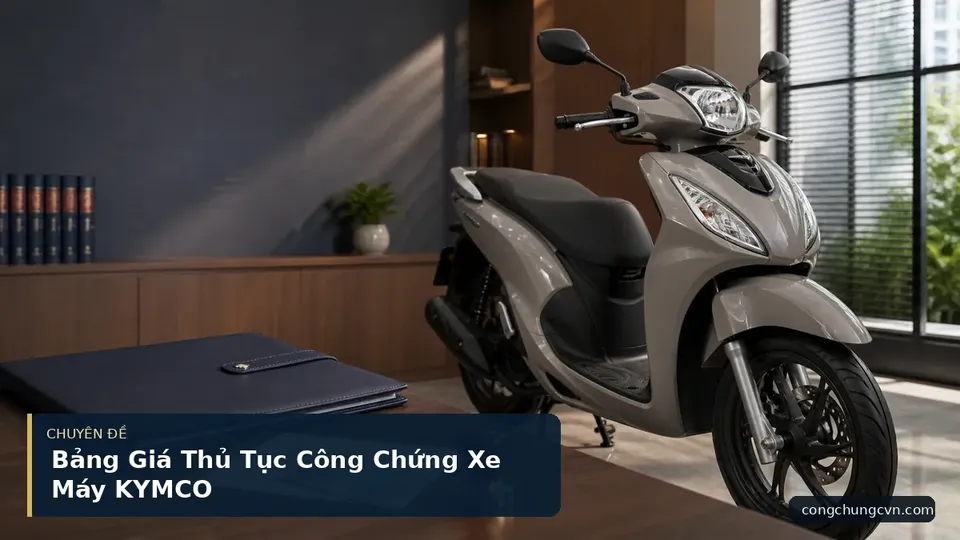 Bảng Giá Thủ Tục Công Chứng Xe Máy KYMCO