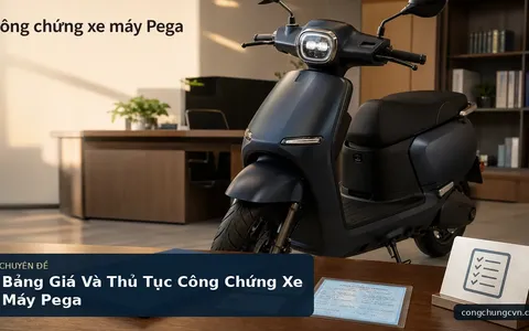 Bảng Giá Và Thủ Tục Công Chứng Xe Máy Pega