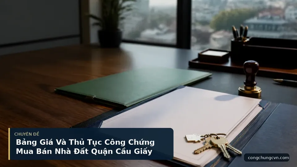 Bảng Giá Và Thủ Tục Công Chứng Mua Bán Nhà Đất Quận Cầu Giấy
