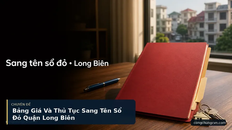 Bảng Giá Và Thủ Tục Sang Tên Sổ Đỏ Quận Long Biên