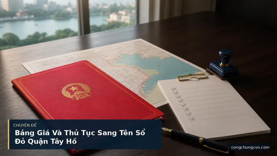 Bảng Giá Và Thủ Tục Sang Tên Sổ Đỏ Quận Tây Hồ