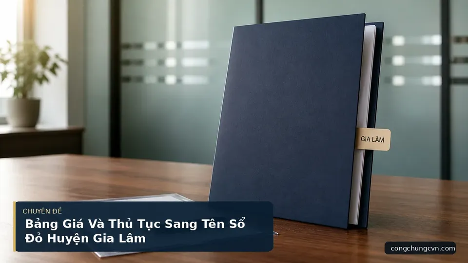 Bảng Giá Và Thủ Tục Sang Tên Sổ Đỏ Huyện Gia Lâm