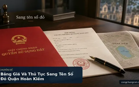 Bảng Giá Và Thủ Tục Sang Tên Sổ Đỏ Quận Hoàn Kiếm