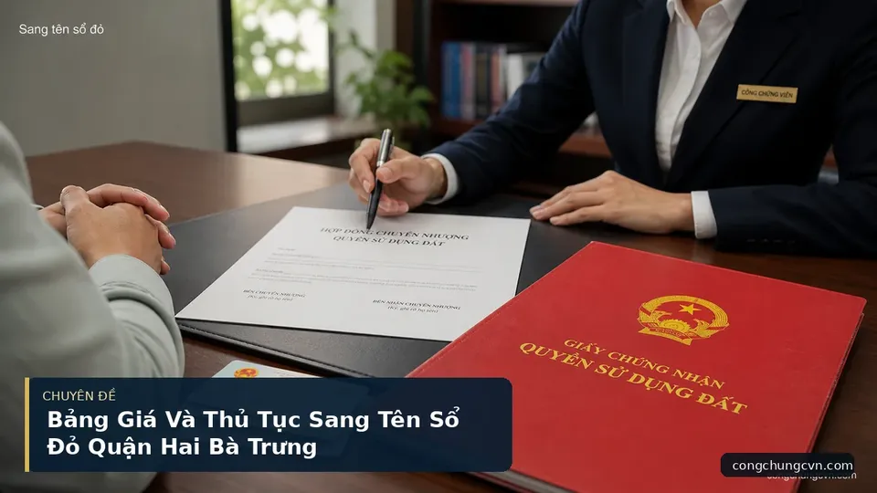 Bảng Giá Và Thủ Tục Sang Tên Sổ Đỏ Quận Hai Bà Trưng
