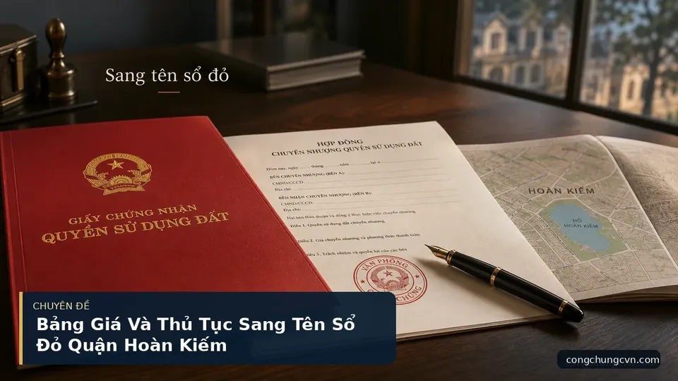 Bảng Giá Và Thủ Tục Sang Tên Sổ Đỏ Quận Hoàn Kiếm