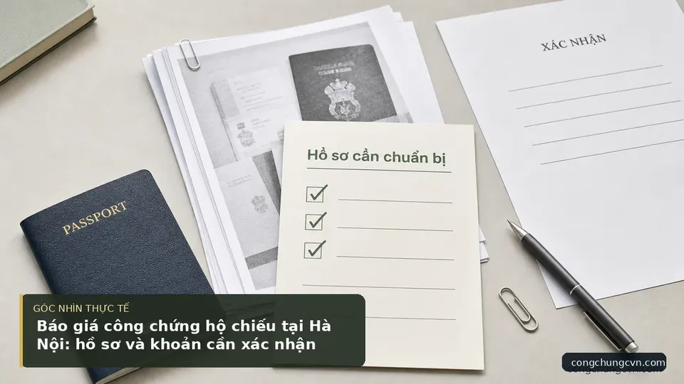 Chi tiết minh họa công chứng trong bài Báo giá công chứng hộ chiếu tại Hà Nội: hồ sơ và khoản cần xác nhận