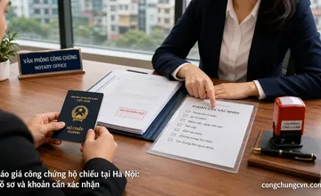 Báo giá công chứng hộ chiếu tại Hà Nội: hồ sơ và khoản cần xác nhận