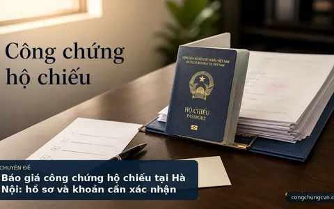Báo giá công chứng hộ chiếu tại Hà Nội: hồ sơ và khoản cần xác nhận