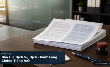 Báo Giá Dịch Vụ Dịch Thuật Công Chứng Tiếng Anh