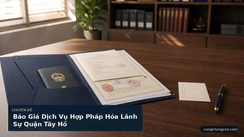 Báo Giá Dịch Vụ Hợp Pháp Hóa Lãnh Sự Quận Tây Hồ