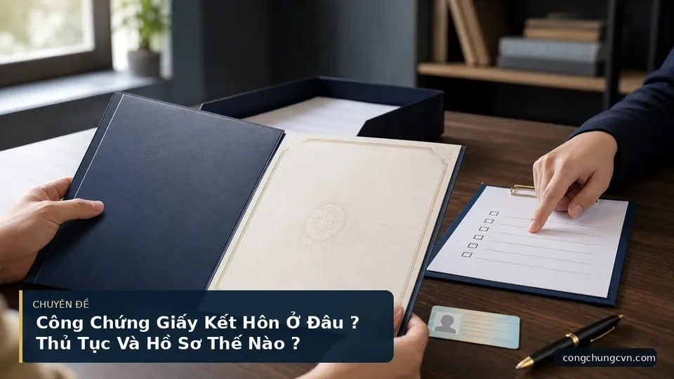 Công Chứng Giấy Kết Hôn Ở Đâu ? Thủ Tục Và Hồ Sơ Thế Nào ?