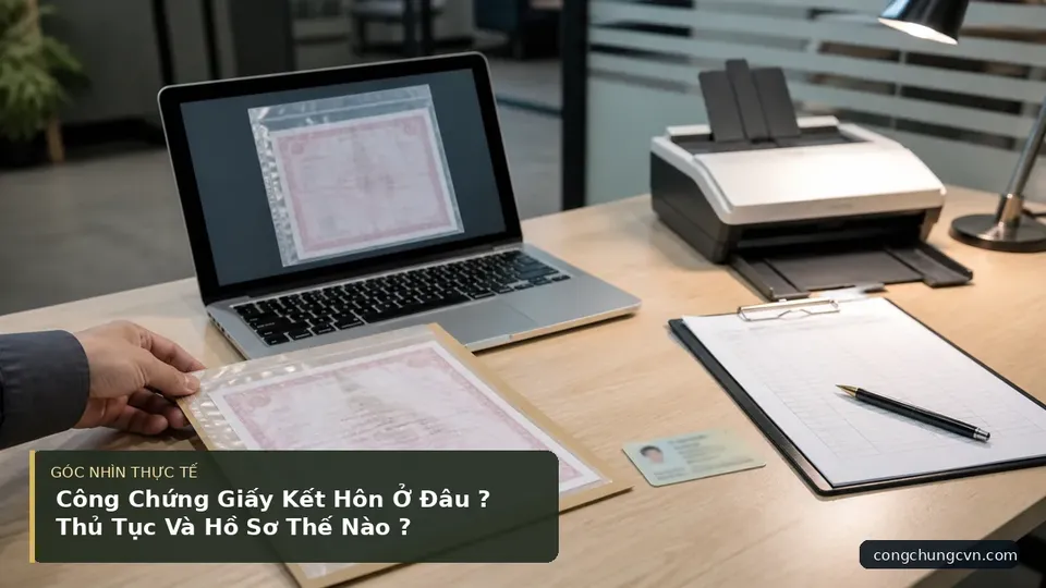 Chi tiết minh họa công chứng trong bài Công Chứng Giấy Kết Hôn Ở Đâu ? Thủ Tục Và Hồ Sơ Thế Nào ?