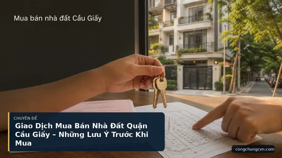 Giao Dịch Mua Bán Nhà Đất Quận Cầu Giấy – Những Lưu Ý Trước Khi Mua