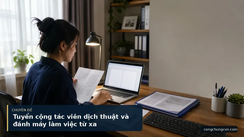 Tuyển cộng tác viên dịch thuật và đánh máy làm việc từ xa