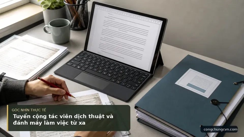 Hình minh họa nội dung Tuyển cộng tác viên dịch thuật và đánh máy làm việc từ xa