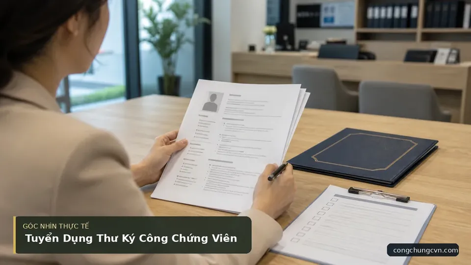 Chi tiết minh họa dịch thuật trong bài Tuyển Dụng Thư Ký Công Chứng Viên