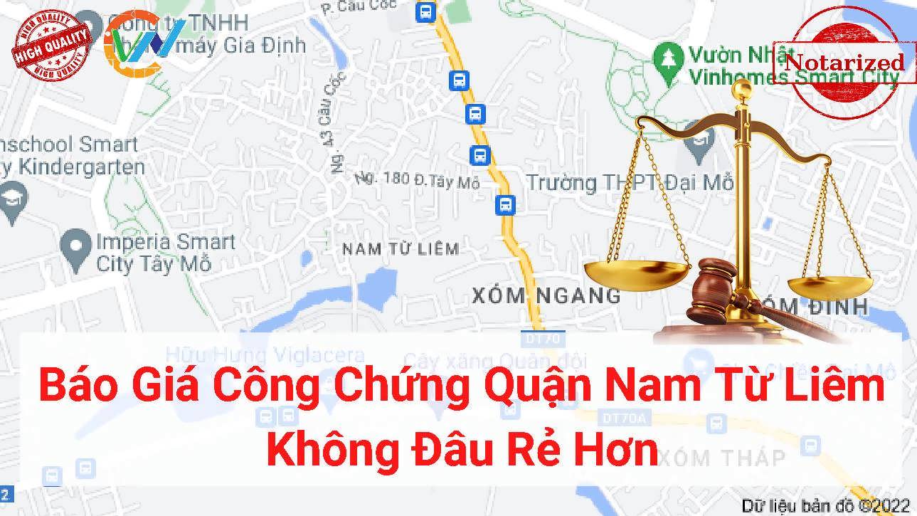 Báo Giá Lệ Phí Công Chứng Quận Nam Từ Liêm, Hà Nội 2022