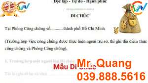 mẫu di chúc