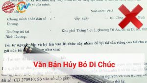 văn bản hủy bỏ di chúc