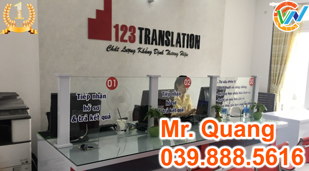 Văn phòng dịch thuật công chứng quận Hoàng Mai - 123 Translation
